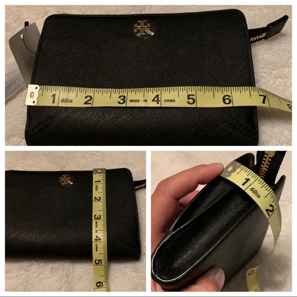 ✅SOLD ✅Tory Burch Robinson Saffiano Wristlet - Picture 8 of 8